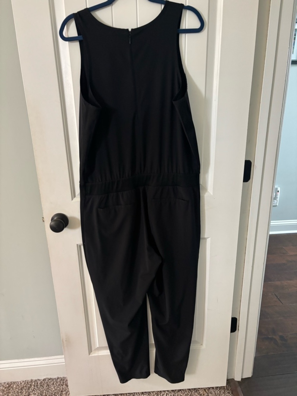 Athleta Brooklyn Black V-Neck Sleeveless Jumpsuit - Picture 3 of 5